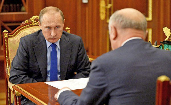Николай Меркушкин на встрече с президентом Владимиром Путиным